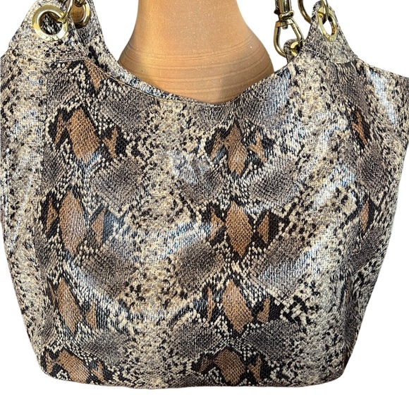 STEVEN by Steve Madden Vegan Python Snakeskin Large Hobo Bag! - Picture 3 of 12